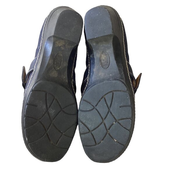 Canyon River Blues Slip On Clogs 10/10.5* Blue Embossed Houndstooth Plaid 263B - Picture 5 of 8